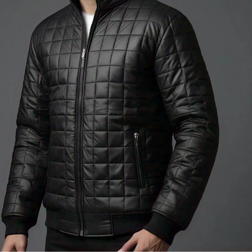 Men's Leather Puffer Jackets