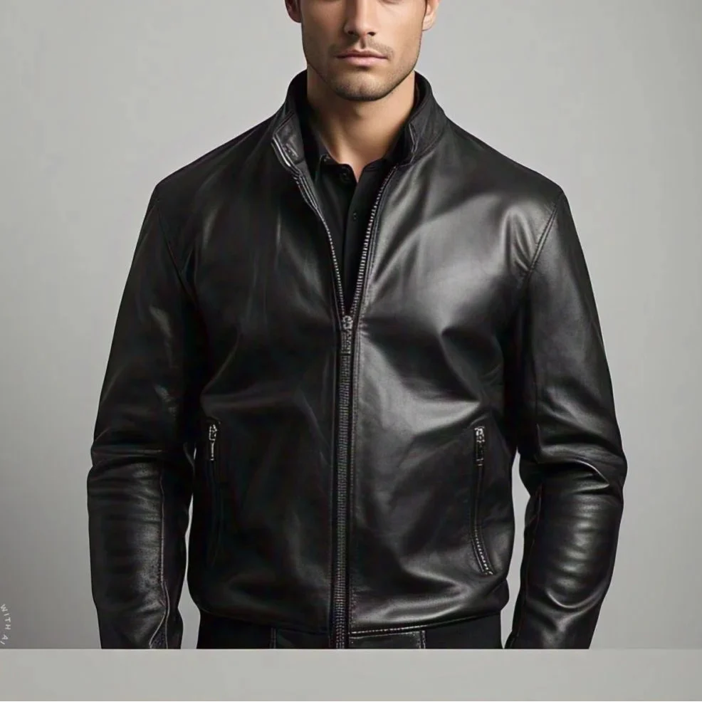 Men's Premium Black Leather Jacket