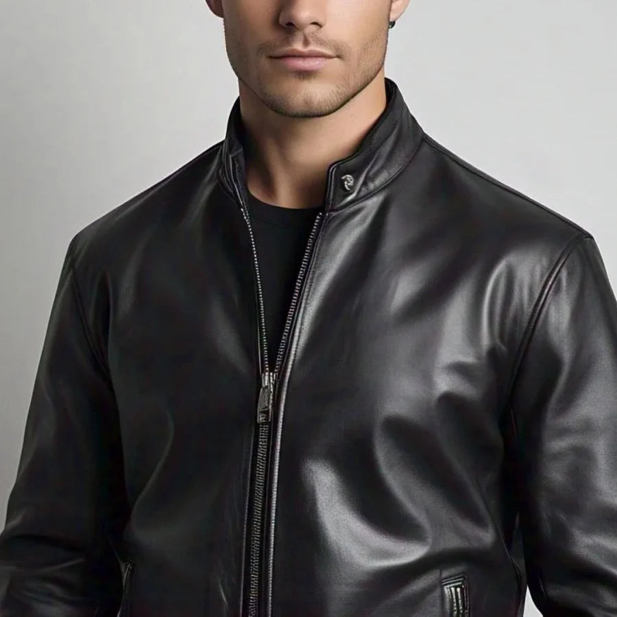 Men's Premium Black Leather Jacket