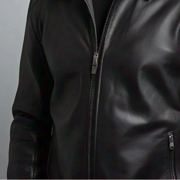 Men's Premium Black Leather Jacket