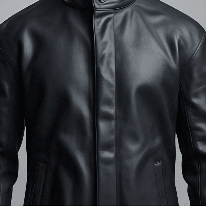 Bold Black Leather Jacket - Leathers Wear