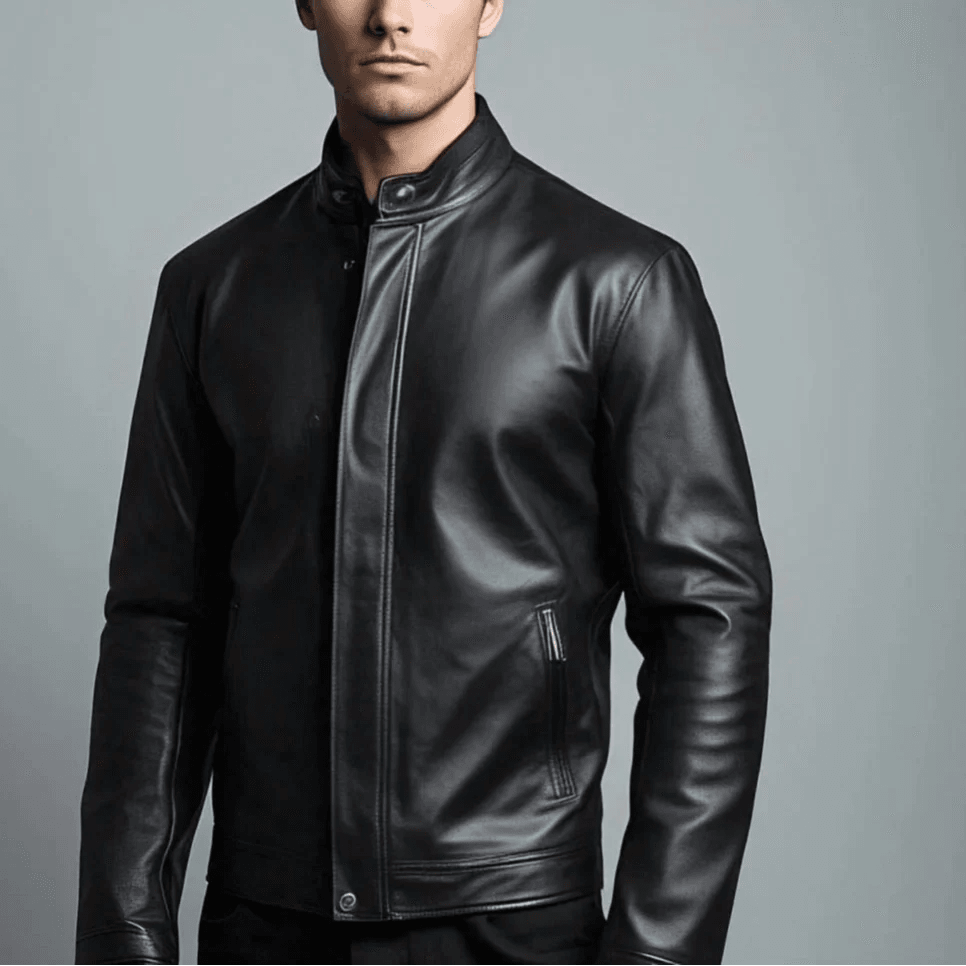 Classic Black Leather Jacket - Leathers Wear