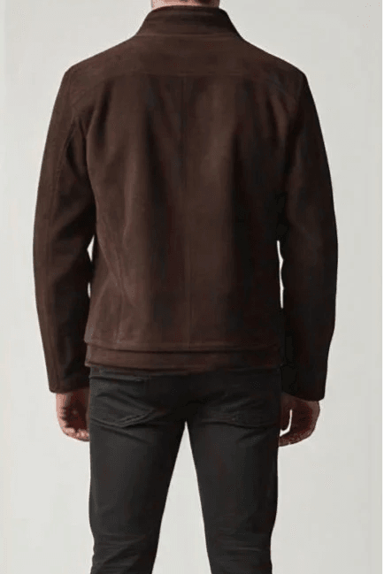 Brown Suede Leather Jacket - Leathers Wear